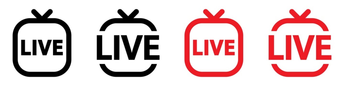 Live stream icon. Video broadcasting icon, instagram live icon, vector illustration