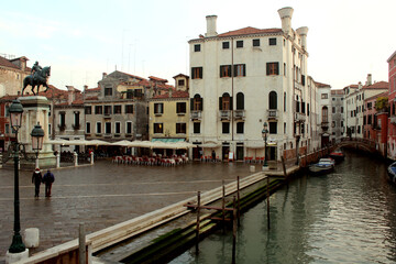 Venice city view. Famous tourist destinations. Beautiful architecture of Italy. 