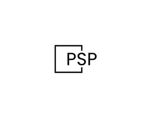 PSP Letter Initial Logo Design Vector Illustration