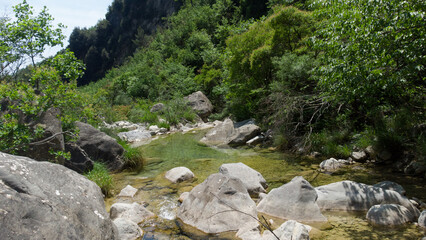 Fototapeta na wymiar Creek near Rocchetta Nervina, Liguria - Italy