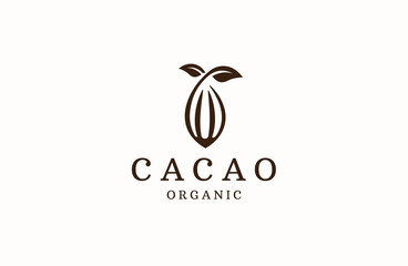 Cacao logo icon design template flat vector