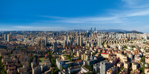 Aerial photography of the city scenery of Qingdao, China