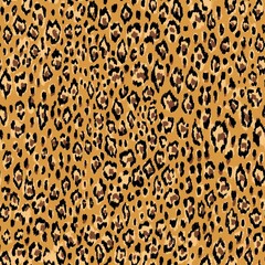 Seamless jaguar, leopard, cheetah, panther skin pattern. Animal background with small spots