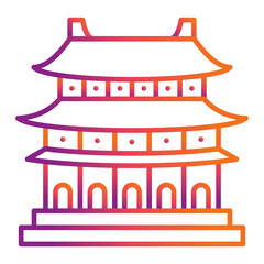 Fototapeta premium Forbidden City Icon