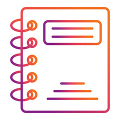 Fototapeta premium Notebook Icon