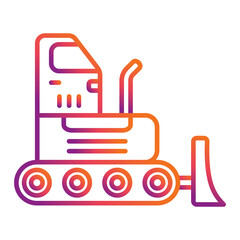 Obraz premium Bulldozer Icon