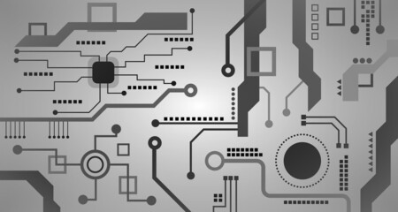 Abstract Futuristic Technology Communication Concept Circuit Board Pattern Vector Background EP.5