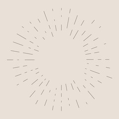 Obraz premium Vintage background of radial lines for comic. Monochrome star burst. Firework explosion, emblem, logo. Vector illustration
