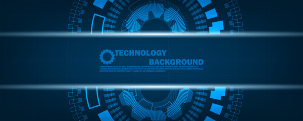 Geometric abstract technology background - future lines and dots connection digital data and big data concept EP.23