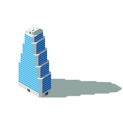 Abstract Isometric 3D Skyscraper Building City Town Vector Design Style Urban Architecture