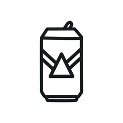 Soda can outline icon .