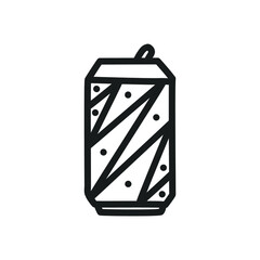 Soda can outline icon .