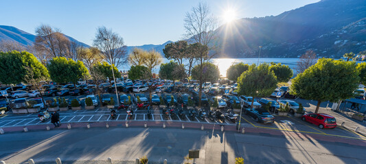 Parkplatz in Ascona, Tessin