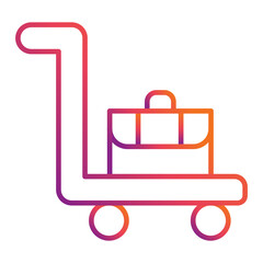 Luggage cart Icon