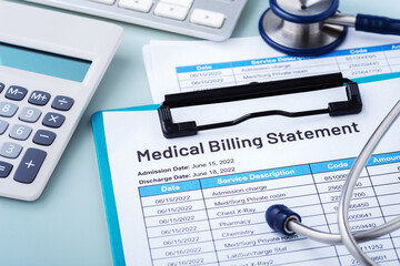 Medical bill concept