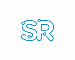 Abstract Letters SR Logo Design Template 001