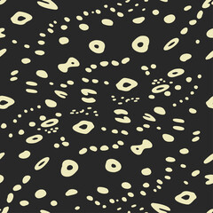 Spotted eagle ray fish skin seamless pattern, animal print dots curved abstract background for textile cover wrapping paper templates.