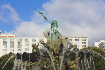 Neptune fountain in Berlin, Germany	