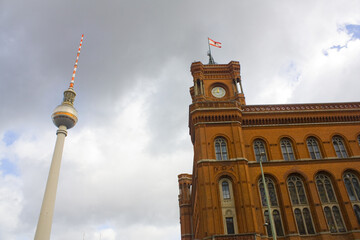 Fototapeta na wymiar City Hall (Rotes Rathaus) in Berlin 