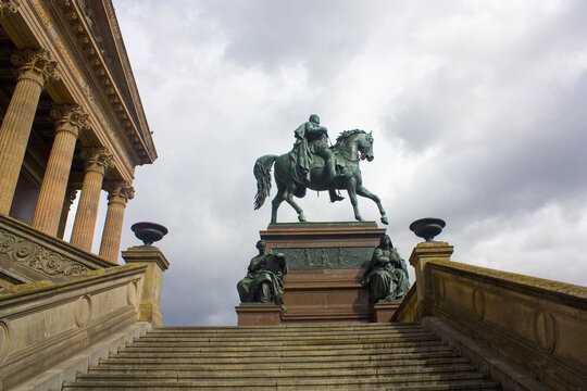 Equestrian Statue Of Frederick William IV Of Prussia In Front Of The Alte Nationalgalerie On Museum Island In Berlin By Alexander Calandrelli	