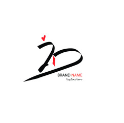 Logo vector of JD initial handwriting