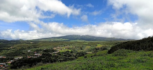 Azores landscape in good weather, summer