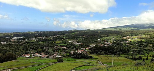 Azores landscape in good weather, summer
