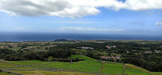 Azores landscape in good weather, summer