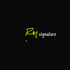 Logo vector of RM initial handwriting