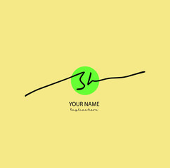 Logo vector of Sh initial handwriting