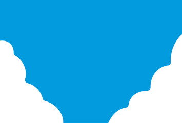 夏の青空ともこもこの入道雲の背景素材 - サマータイム･暑中見舞いのイメージ素材 - はがき比率
