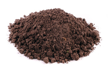 Heap of Soil isolated on white Background