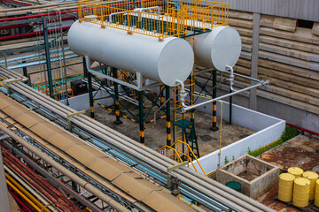 Storage one of fuel oil in the horizontal tanks