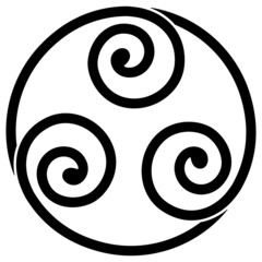 家紋です。蕨（わらび）巴といいます。