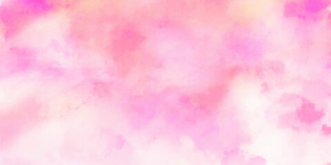 Pink watercolour background painted on white paper texture. Abstract coral shades aquarelle illustration. Watercolor canvas for creative grunge design,Pink abstract watercolor painting textured.