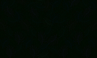 Dark tropical floral background with colorful leaves. Vector illustration, summer background