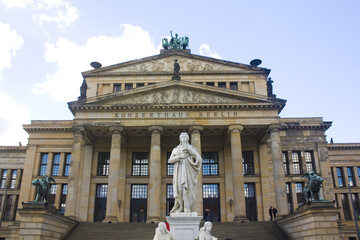 Schiller Monument in front of Concert Hall (Konzerthaus Berlin) in Berlin, Germany