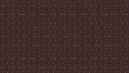 Geometric dark brown background with herringbone, parquet, pattern seamless. Vintage color concept. Vector illustration.