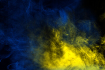 Obraz premium Blue steam on a black background.