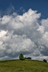 Fototapeta na wymiar Wolken über Feld