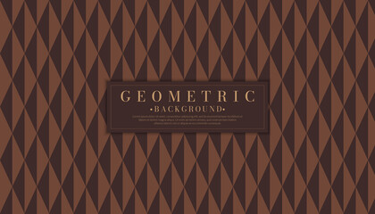 Geometric dark brown background with rhombus diamond pattern seamless. Vintage color concept. Vector illustration.