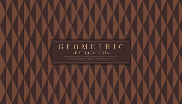 Geometric dark brown background with rhombus diamond pattern seamless. Vintage color concept. Vector illustration.