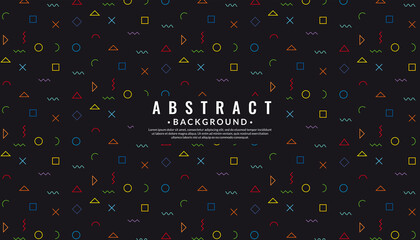 Geometric colorful background with symbol element pattern seamless. Video game concept. Vector illustration. © shamanviiii