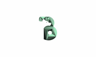 bear polygon letter b