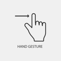 Hand_gesture vector icon illustration sign