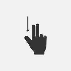 Hand_gesture vector icon illustration sign