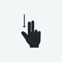 Hand_gesture vector icon illustration sign