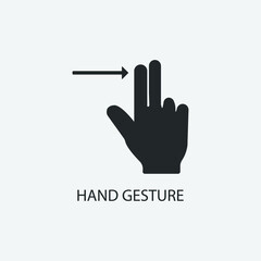 Hand_gesture vector icon illustration sign