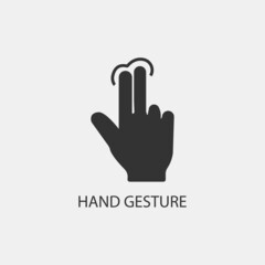 Hand_gesture vector icon illustration sign