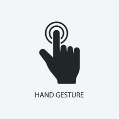 Hand_gesture vector icon illustration sign